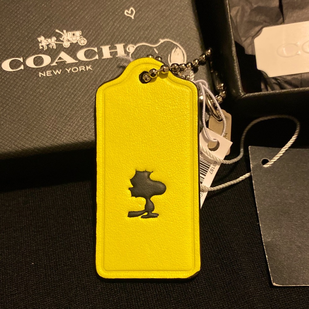 Coach x Peanuts Yellow Woodstock Bag Charm